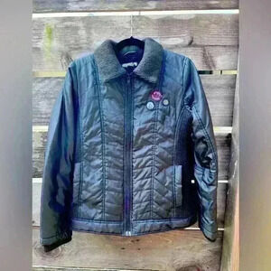 Volcom‎ Puffer Thermal Jacket Vintage Ski Snow Snowboarding  Winter Black Y2K